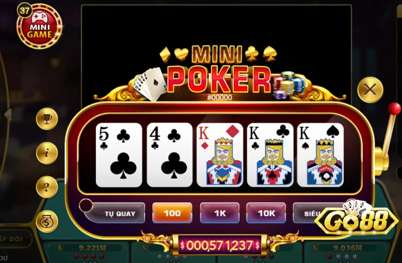 Khám phá Mini Poker Go88 hấp dẫn